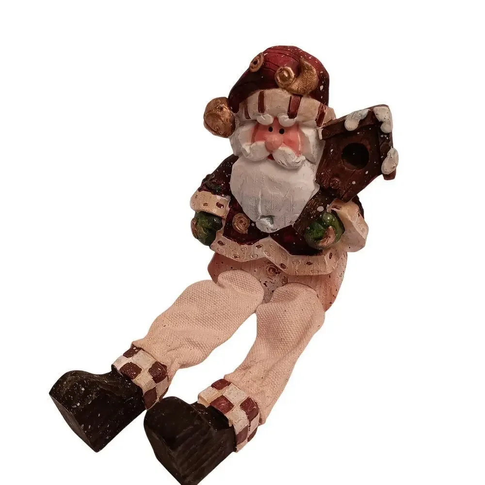 4 Old World Santas, Christmas Decorations, Resin, 1 Vintage Great Pre-owned Cond